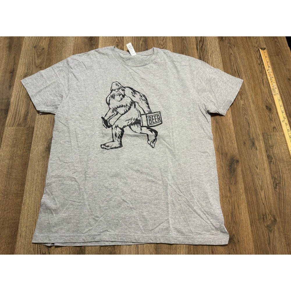 Smart Blanks T-Shirt Mens XL Gray Adult Bigfoot Beer Sasquatch Graphic Tee
